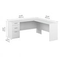 thumbnail image 4 of Pemberly Row 3-Drawer Contemporary Engineered Wood Desk in Pure White, 4 of 6