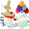 thumbnail image 2 of 58Pcs Yarn Ball Winder Set Hand Operated Low Noise Wool Winder with 6 Colors Wool Yarn Portable Lightweight Wool String Winder Reusable Manual Wool Winder for Wool Yarn Crafts, 2 of 10