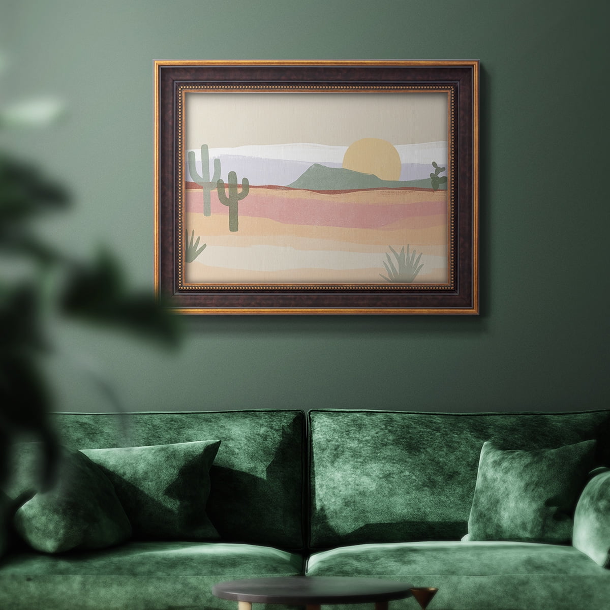 Cactus Plateau I Premium Framed Canvas- Ready to Hang