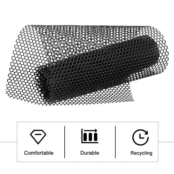 TEHAUX Fence Net Black Plastic 1 Roll 118In X 59In X 0.08In