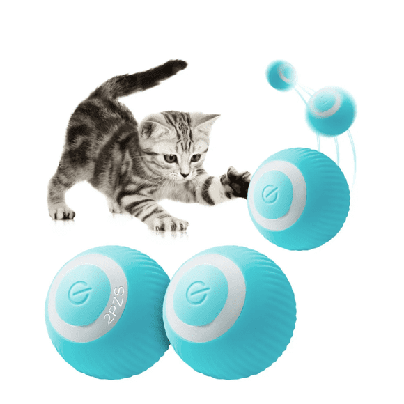 Xtellar 2pz 360°juguete Eléctrica Interactivo Pelota Para Perro Gato - Azul
