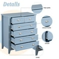 thumbnail image 4 of HIUU Tall Chest of Drawers for Bedroom,Blue 6 Drawer Dresser,Retro Dressers & chests of drawers with Shell Handles, 4 of 10