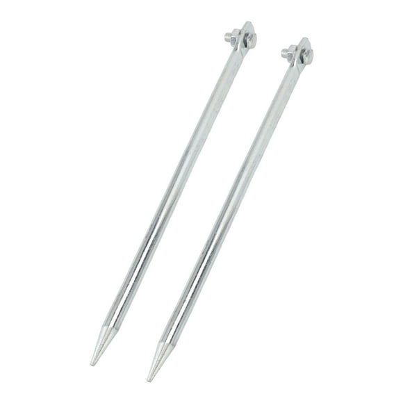 Ground Rods, Grounding Pegs Portable 2 Pcs High Conductivity Copper Plated Iron for Electric Fences