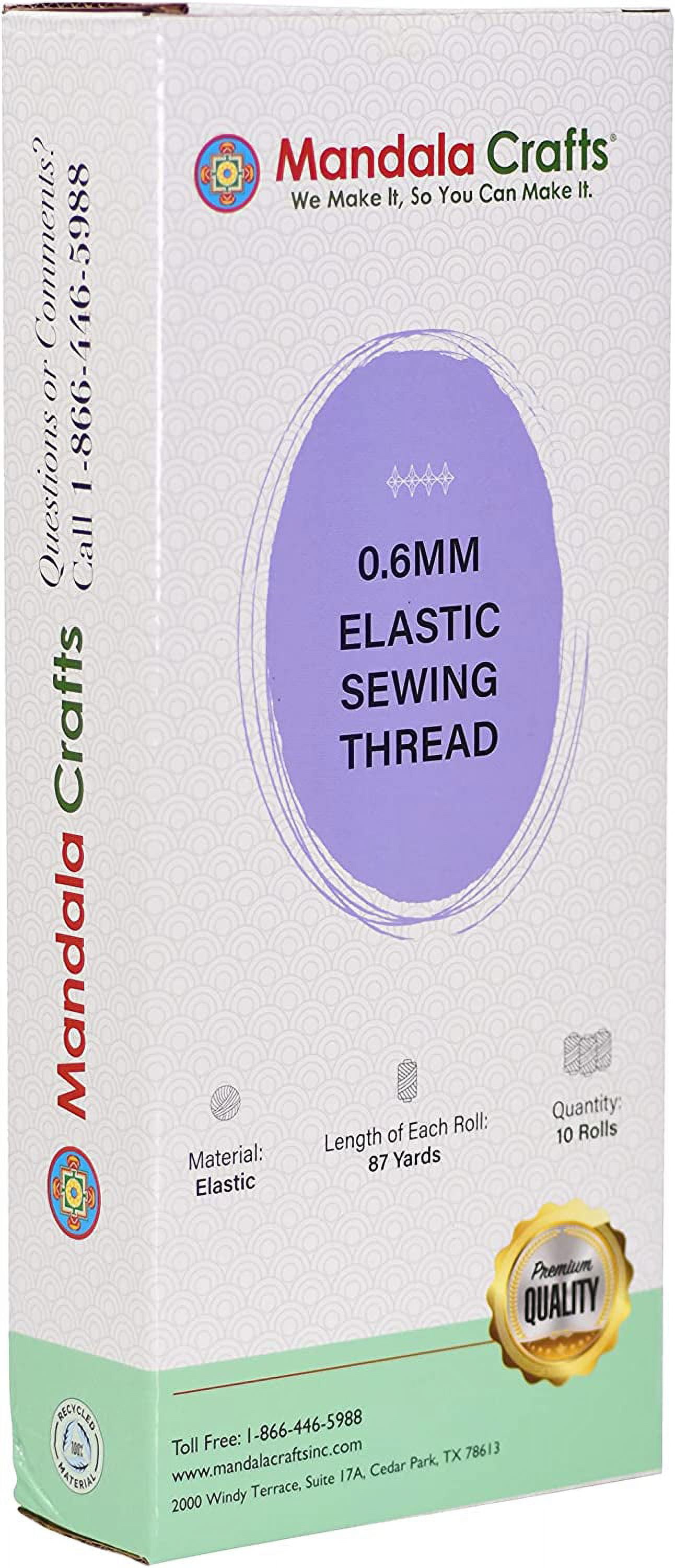 Shirring Elastic Thread For Sewing - Thin Fine Elastic Sewing Thread For…