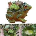 thumbnail image 4 of Frog Succulent Plant Pots Resin Frog Flower Pot Mini Frog Ornament Indoor Decor, 4 of 5