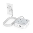 thumbnail image 1 of Protector contra sobretensiones, regleta TESSAN, 8 salidas y 3 puertos USB, 1 of 8