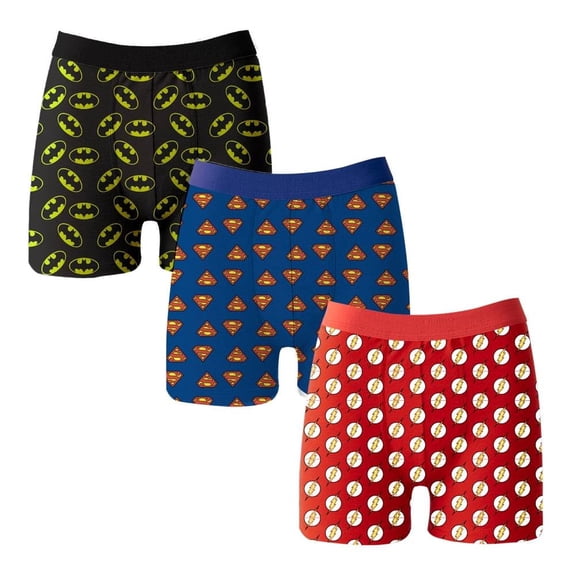 Bóxer Justice Leage para Niño, 3 Piezas Multicolor Talla 4