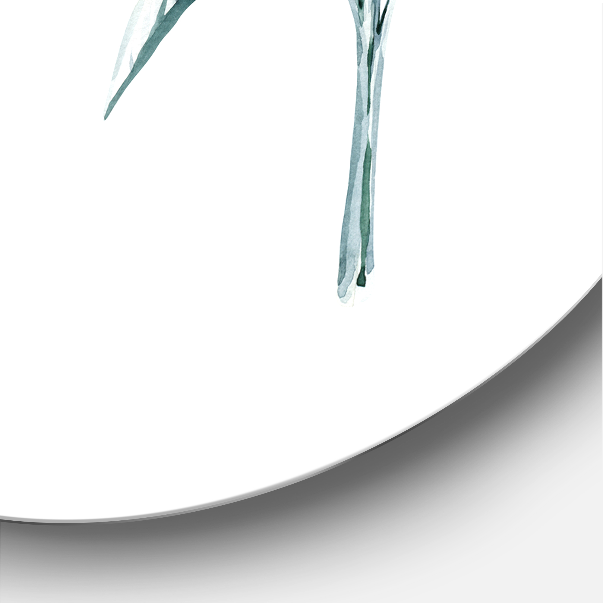 Designart 'Tropical Jungle Leaves On White' Bohemian & Eclectic Circle Metal Wall Art 29x29 - Disc of 29