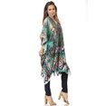 thumbnail image 4 of Sakkas Zeni Women's Short sleeve V-neck Summer Floral Print Caftan Dress Cover-up - 481 - One Size, 4 of 5