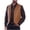 Coffee, variant on SwiftWear Men's Faux Leather Vests Western Cowboy Vest Slim Fit Waistcoat Casual Sleeveless Motorcycle Vests S