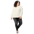 thumbnail image 2 of Terra & Sky Women's Plus Size Fleece Sweatshirt, Available in 1,2, and 3- Packs, Size 0X-4X, 2 of 12