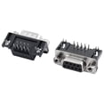 thumbnail image 1 of DB9 9 Pin Male + Female Right Angle D-sub PCB Mount Connectors 2 Pcs, 1 of 1