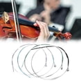 thumbnail image 1 of LJNYFDC Nickel-plated Violin Strings Violin Fiddle Strings 4Pcs Rustproof Stable Reliable Metal Violin Strings Musical Instrument Accessories, 1 of 6