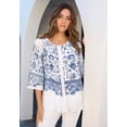 thumbnail image 4 of Roaman's Women's Plus Size Monique Printed Big Shirt, 4 of 5