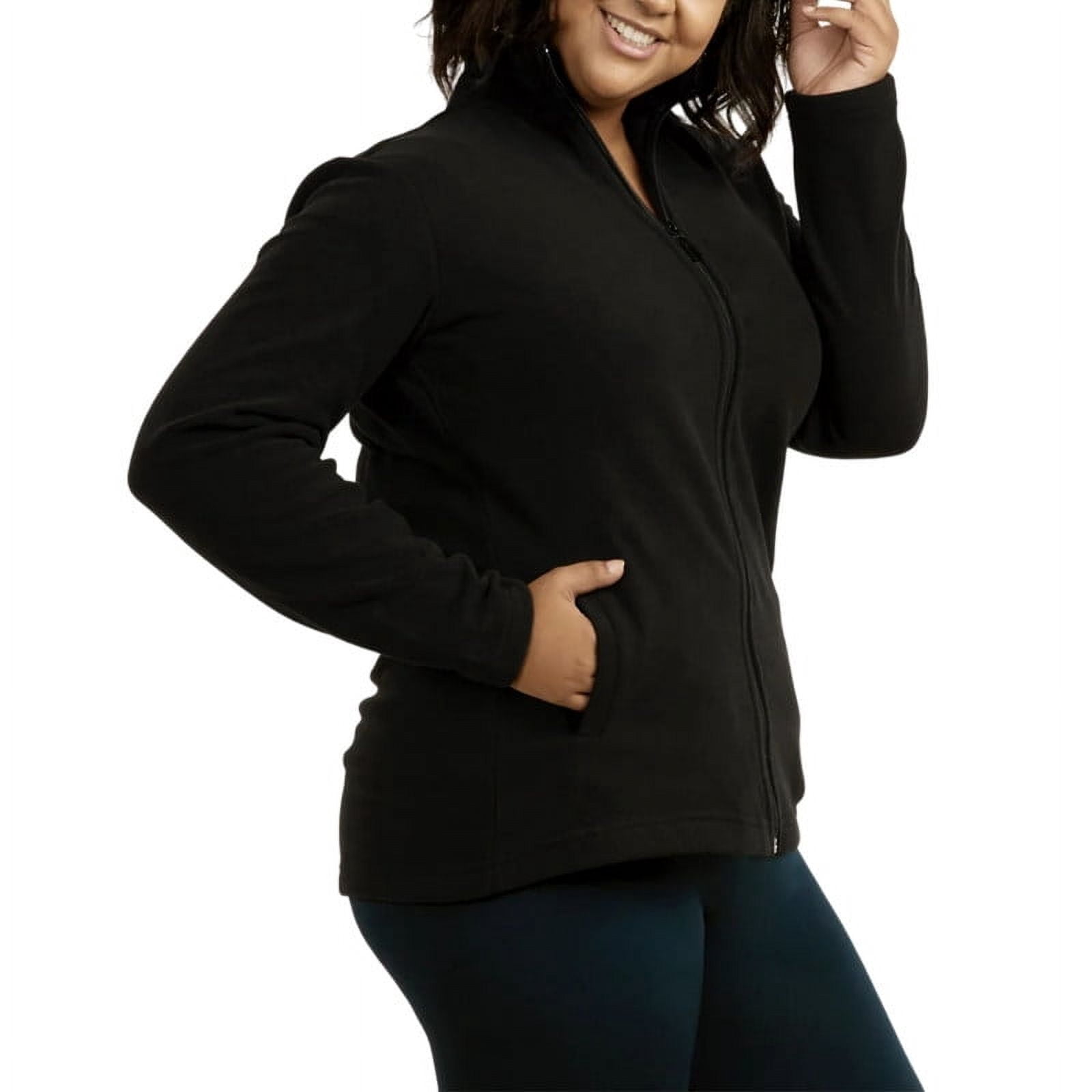 Women’s Polar Fleece Jacket with Pockets Full Zip Up S-3XL Regular & Plus Long Sleeve Lightweight Warm Coat Spring Fall Winter Activewear Womenswear