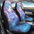 thumbnail image 4 of FOR U DESIGNS Wolf Moon Pattern 2 Pcs Car Seat Covers Lightweight Automotive Front Seat Cover Comfortable Auto Seat Protector Car Accessories Fit for SUV Truck Sedan, 4 of 7