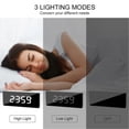 thumbnail image 4 of Digital Alarm Clock Desk Alarm Clock LED Mirror Alarm Clocks Temperature Display, 4 of 5