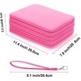 thumbnail image 2 of GHSDFBB Deluxe PU Leather Pencil Case with Zipper Closure, Rose Red, 2 of 7