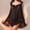 Black, variant on Women's Embroidery Lace Nightgown Sexy Flowy Chemise Exotic Sheer Babydoll Lingerie with Panty Honeymoon Sleepwear
