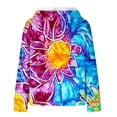 thumbnail image 6 of Tqcoqu Women's Tie Dye Waffle Knit Hoodie,Drawstring Hood Long Sleeve Casual Pullover Plus Size Sweatshirt with Kangaroo Pocket, 6 of 8