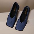 thumbnail image 5 of Purcolt Flats for Women Trendy Casual PU Leather V-Cut Square Toe Slip On Ballet Shoes Lightweight Comfort Soft Sole Dress Shoes for Walking Work Office, 5 of 6
