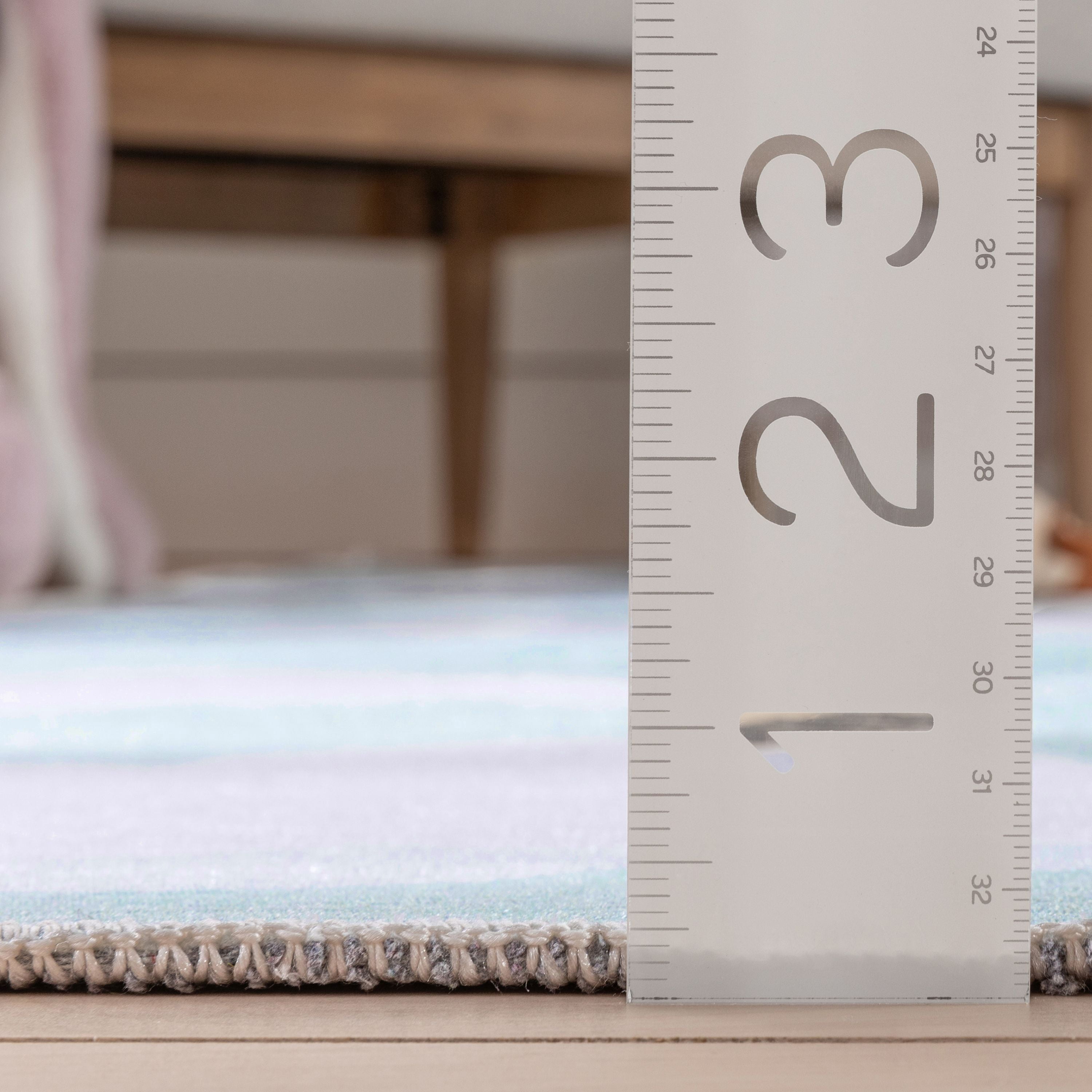 Well Woven Kids Rugs Cloud 9 Modern Mint Printed Distressed Machine Washable 3'3" x 5' Area Rug