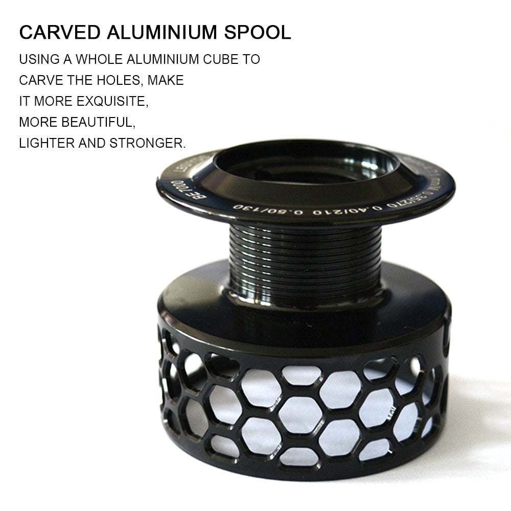 Spinning Fishing Reels 12+1bb Ultra Lightweight Carved Aluminum Spool Affordable Smooth