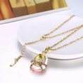 thumbnail image 4 of QQTDFG Yellow Gold Plated Necklace Pendant AAA Zirconia Lobster Clasp B178-Pink, 4 of 7