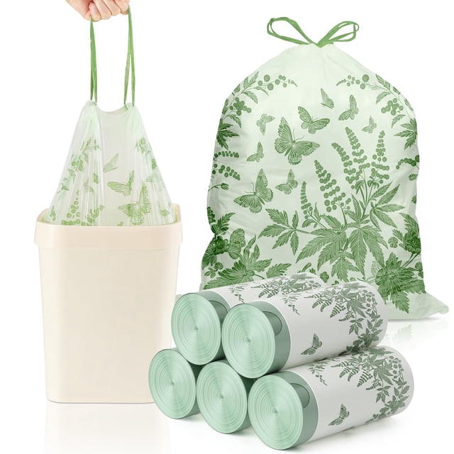 Bolsas de basura VOK de 30 litros con estampado de mariposas, 125 unidades