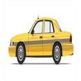 thumbnail image 3 of Ambesonne New York Taxi Duvet Cover Sets, American Style Cab, 2-Queen, White and Mustard, 3 of 7