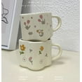 thumbnail image 3 of PINSAI Ceramic Coffee Mug Creative Flower Cup for Office and Home, Dishwasher and Microwave Safe, 4.2oz/120ml for Latte Tea Milk, Mothers Day Gifts, 3 of 4