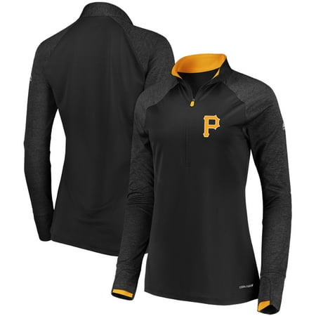 - Pittsburgh Pirates Majestic Women's Extremely Clear Cool Base Raglan 1/2-Zip Jacket - Black
