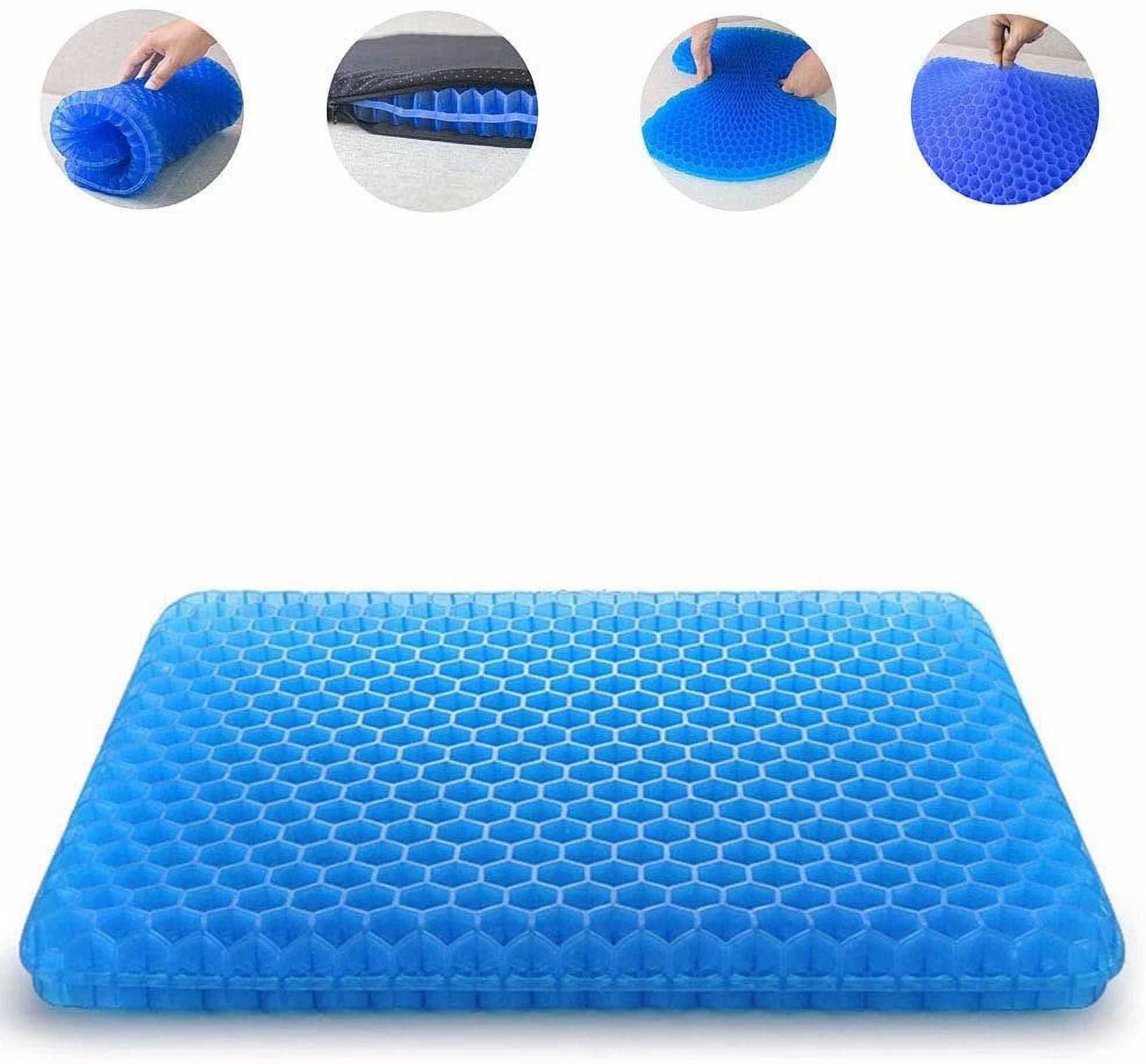 Gel Seat Cushion, Super Large (19x18x1.6inch) Chair Pads with Non-Slip  Cover for Home Office Car Seat Wheelchair, Soft Breathable Honeycomb Seat