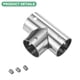 thumbnail image 2 of Uxcell 2 Paquete Conector de Tubo Estructural en T de Acero Inoxidable para Tubo OD de 1", 2 of 6
