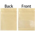 thumbnail image 2 of 100pcs 100 Pack Clear Window Brown Kraft Paper for Zip Seed Packets Lock Food Storage Bags Zipper Lock Envelopes Resealable Heat Seal Pouch Coffee Packet 3.5x5.1inch, 2 of 5