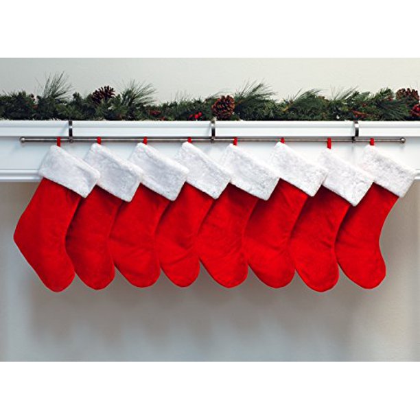 The Original MantleClip Stocking Rod Stocking Holder (for Large