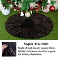 thumbnail image 3 of Falda de árbol de Navidad AMZLOKAE lentejuelas negras 122 cm, 3 of 7