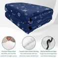 thumbnail image 4 of Quilts Twin XL Size Bedding Set, Christmas Snowflake Lightweight Quilted Comforter, Xmas Snowy Winter Farmhouse Dark Blue Reversible Bedspread Coverlet with Pillow Covers for All Season, 68" x 98", 4 of 9