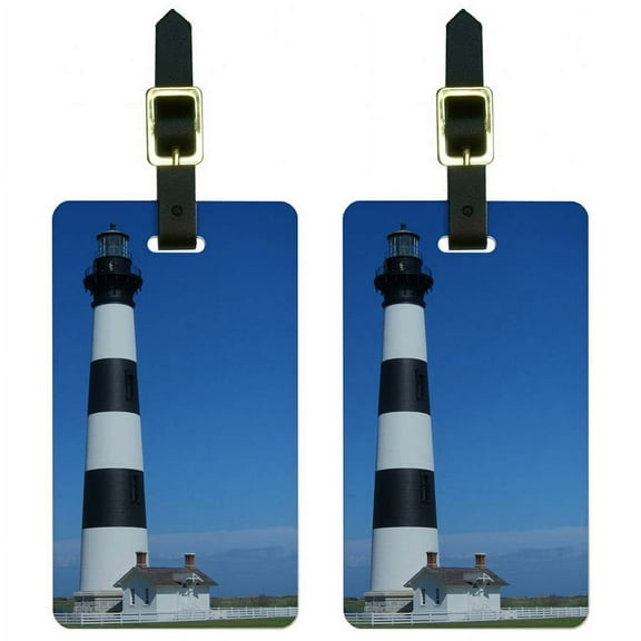 Bodie Island Lighthouse North Carolina Luggage Tags Suitcase ID, Set of 2