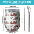 thumbnail image 5 of 12oz Stemless Wine Tumblers Red Christmas Farm and Truck Pattern Vacuum Insulated Stainless Steel Travel Tumbler Cups Mug with Lid and Straw for Champaign,Cocktail,Beer with Cleaning Brush, 5 of 5
