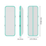 KFFKFF Inflatable Gymnastics Air Mat 10 ft Training Mat with Electric Pump, 4-inch Thick Durable Tumble Track, Versatile Mat for Home, Gym, Outdoor, Yoga, Cheerleading, Beach, Park, Mint Green