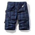 thumbnail image 1 of Pantalones Cortos Casuales De Hombre A Cuadros 100% Algodón, 1 of 8