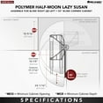 thumbnail image 4 of Rev-A-Shelf 6882-33-11-570 33" Half Moon 2-Tier Blind Cabinet Lazy Susan, 4 of 12