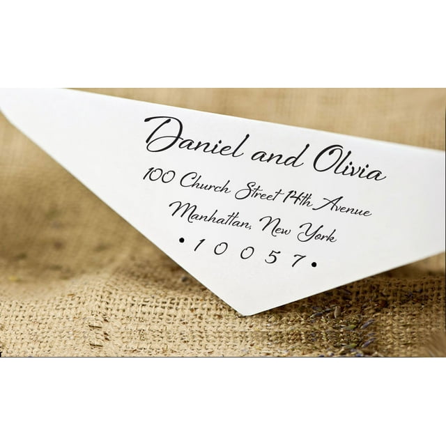 Tampon d'Invitation de Mariage, Encre Personnalisée, Cadeau RSVP