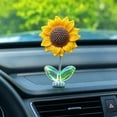thumbnail image 6 of 20pcs Spring Wobbly Flower Car Dashboard Ornament Interior Decor | Shaking Head Sunflower Car Dashboard Decorations, Dashboard Flowers Car Decor & Home Office Desk, Shape D, 10PC, 6 of 6