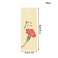 thumbnail image 3 of Gift Tags 50 Pack Carnation Design Hang Tags for Present Wrapping Party Favors Mother's Day Decoration Thank You Notes Craft Supplies Cardstock Paper with String for DIY Labeling, 3 of 8
