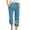 Blue, variant on Lopecy-Sta Women's Casual Pants Gift for Women Women Linen Trousers Drawstring Leggings for Women Ladies Capri Pants with Pockets Print Elastic Waist Summer Trousers
