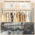thumbnail image 2 of Heavy Duty Clothes Rack Load 420 LBS, Rolling Garment Rack with Lockable Wheels, Standing Metal Clothing Rack with Shelves, Portable Wardrobe Sturdy Coat Rack for Hanging Clothes (Silver), 2 of 17