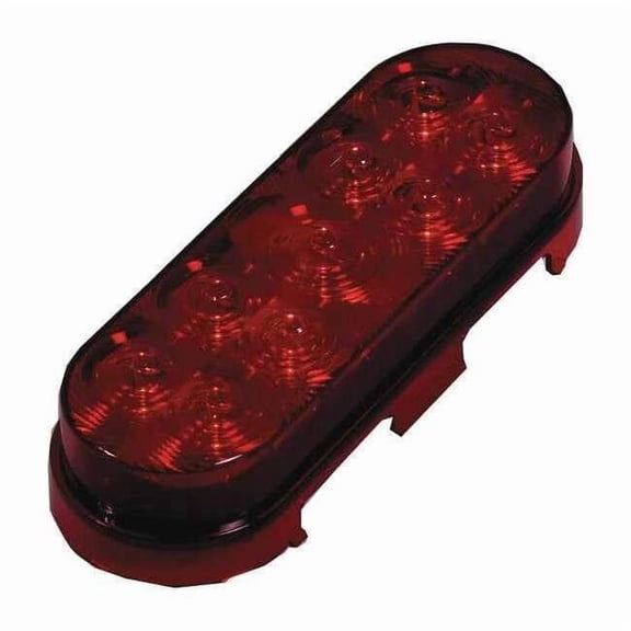 Maxxima Stop/Tail/Turn Light,Red,6-13/32"L,Oval M63322R