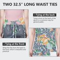 thumbnail image 6 of Pioneer Flower Floral Print Pattern Apron-Garden Aprons for Women with Pockets-Cotton Linen Waterproof Kitchen Cooking Gardening Aprons Adjustable for Kitchen,Cooking,BBQ and Salon 33x27 Inch, 6 of 7